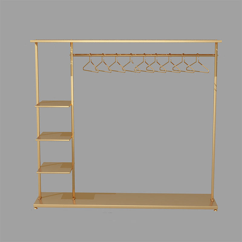 Glam Style Coat Hanger Free Standing Hall Tree (Drying Rack not Included) 79"L x 16"W x 61"H 5 Clearhalo 'Entry & Mudroom Furniture' 'furn' 'furn_hall_tree_coat_racks' 'Furniture' 'Hall Trees & Coat Racks' 'hall_tree_coat_racks' 7001173