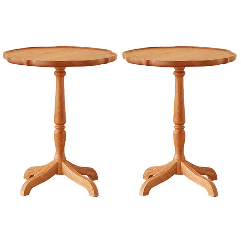 Modern Accent Side Table Naturally Shaped Natural Solid Wood 4 Legs Living Room 2 Clearhalo 'Coffee & Accent Tables' 'End & Side Tables' 'end_side_tables' 'furn' 'furn_end_side_tables' 'Furniture' 'Living Room Furniture' 7004238