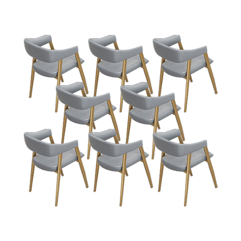 Chaises de restauration de cuisine en faux cuir en cuir avec base en métal