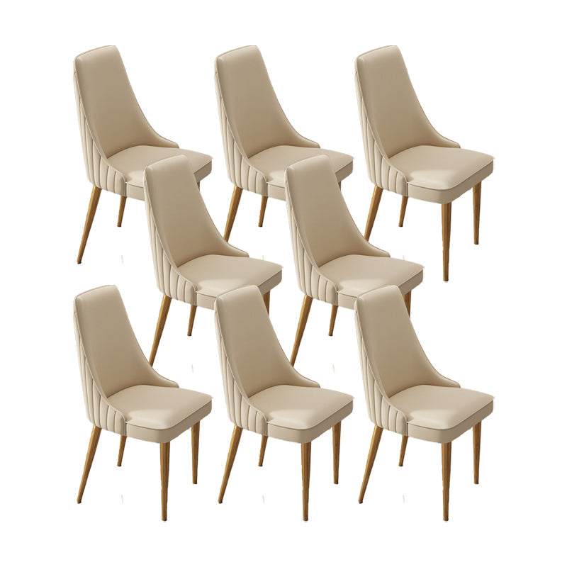 Glam -stijl eetkamerstoel leer Parsons eetkamerstoel voor thuis