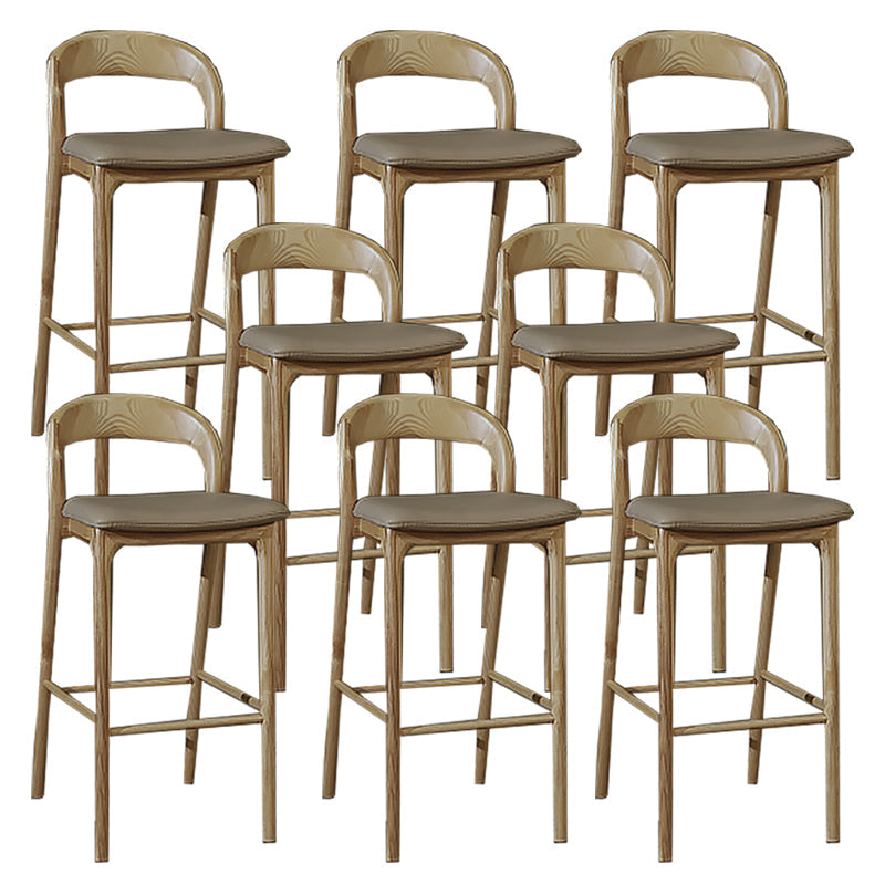 Sgabelli da bar in legno massiccio di sgabello senza braccia con bassa schiena