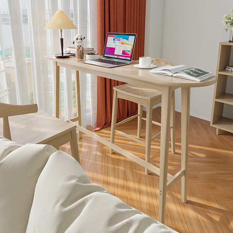 Moderne stijl vaste houten balktafel natuurlijke kleur vaste bistro bark bureau voor woonkamer