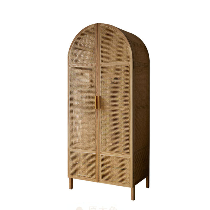 Gabinete de vestuario de estilo moderno Armario de armario de madera maciza con estantes