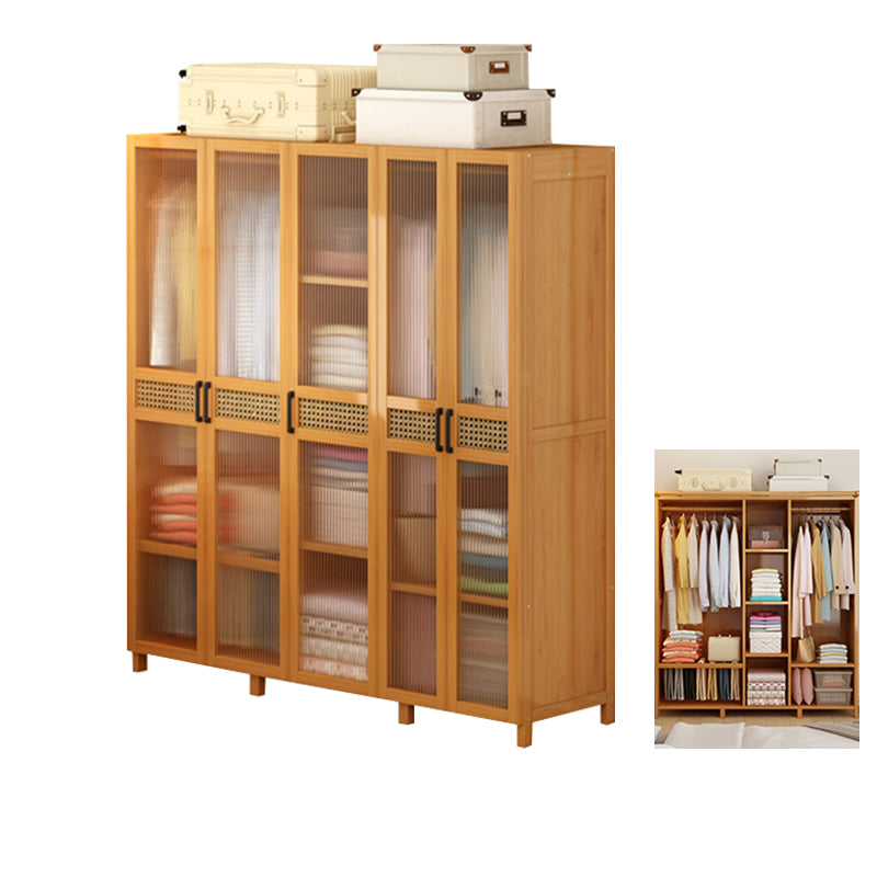Modern Style Wardrobe Cabinet Wood Wardrobe Armoire with Shelves