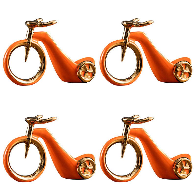 Modern Simple Tabletop Wine Rack Ceramic Wine Bottle Rack for Kitchen Orange 4 Piece Set Clearhalo 'furn' 'furn_wine_racks' 'Furniture' 'Kitchen & Dining Furniture' 'Wine Racks' 'wine_racks' 7017667