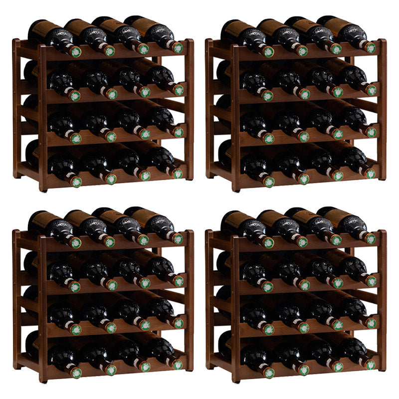 Modern Wine Rack Solid Wood Wine Bottle Rack for Living Room