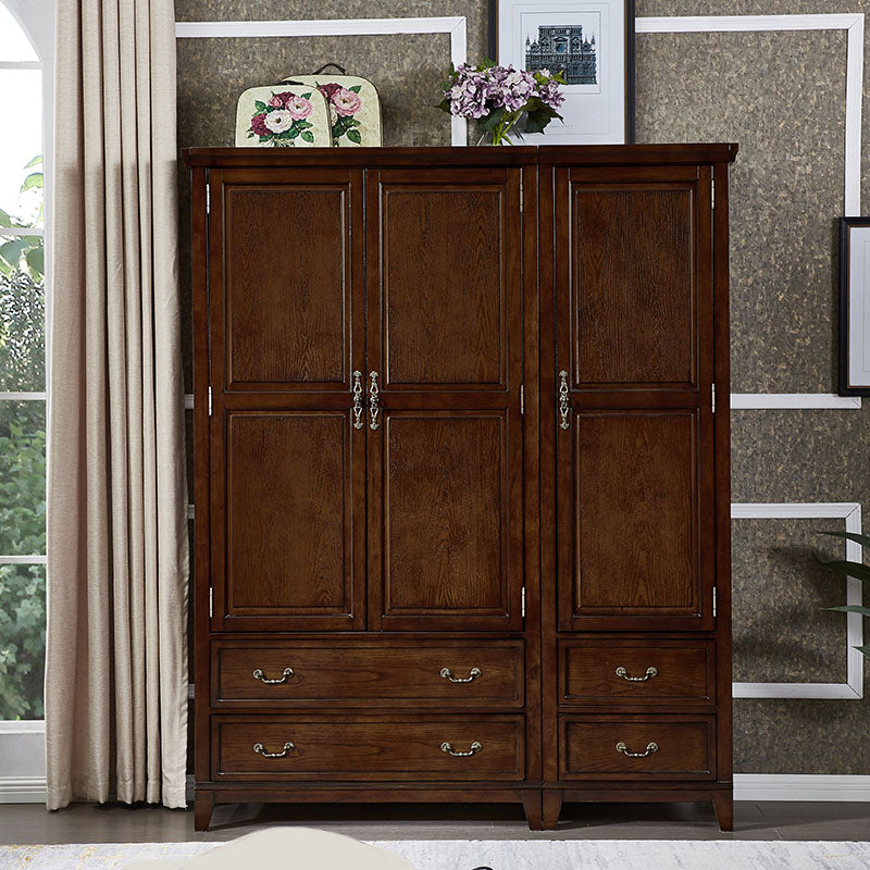 French Country Style Wardrobe Armoire Wooden Wardrobe for Bedroom