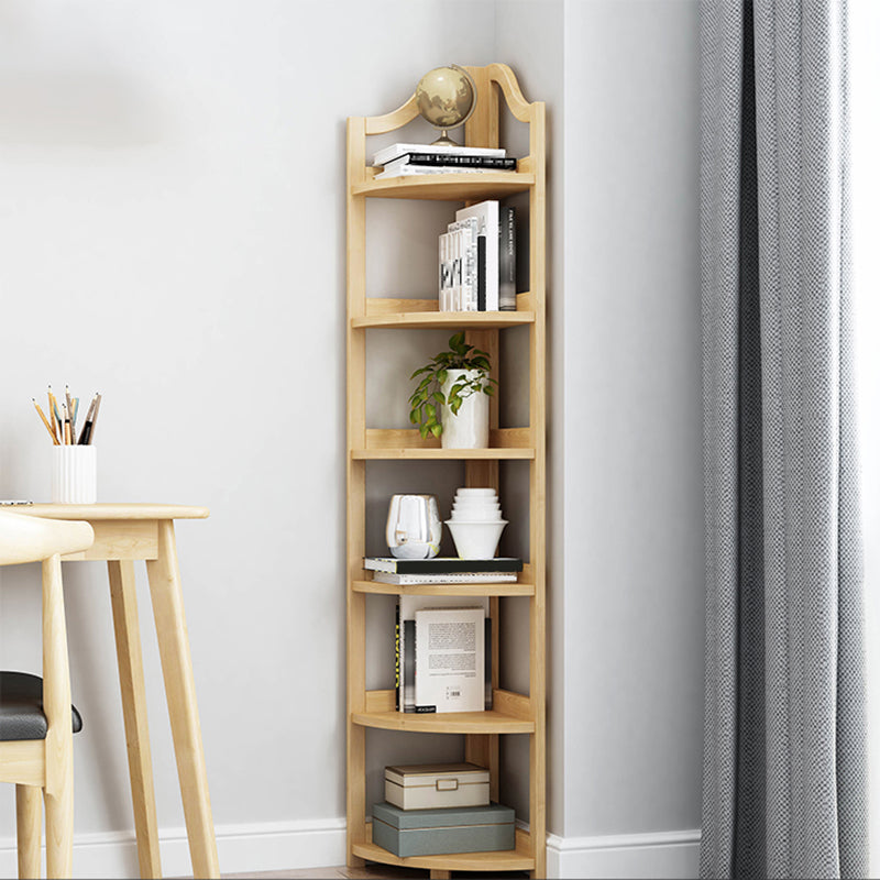 Moderne stijl Open Back boekenplank Verticale houten boekenkast met planken