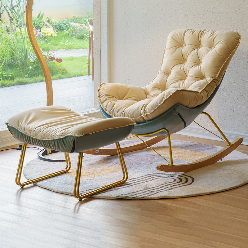 Sedia da divano pigro di lusso moderno lussuoso lussuoso sedia a dondolo imbottito