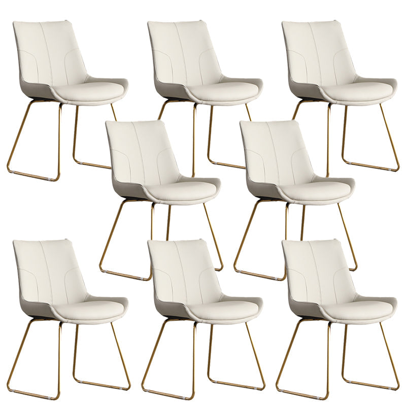 Noordse stijl metalen zijstoel goudbasis zijdestoel voor slaapkamer