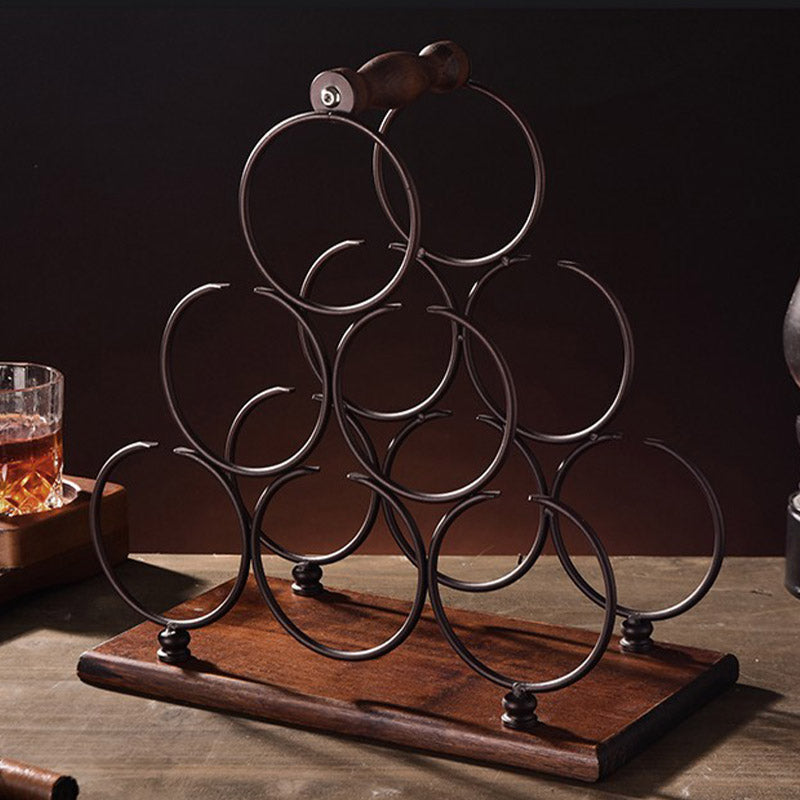 Modern Tabletop Wine Rack Wooden Base Wine Bottle Rack for Kitchen ...