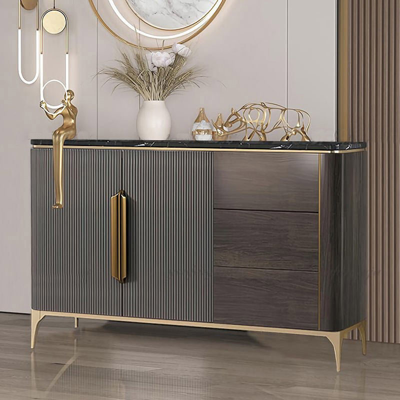 Credenza a scaffalatura regolabile moderna e contemporanea con cassetti e armadi