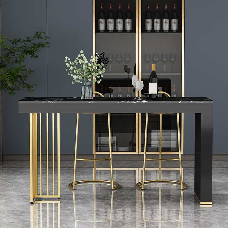 1/3 pièces tabouret de bar et table de table en faux marbre en marbre contemporain marbre