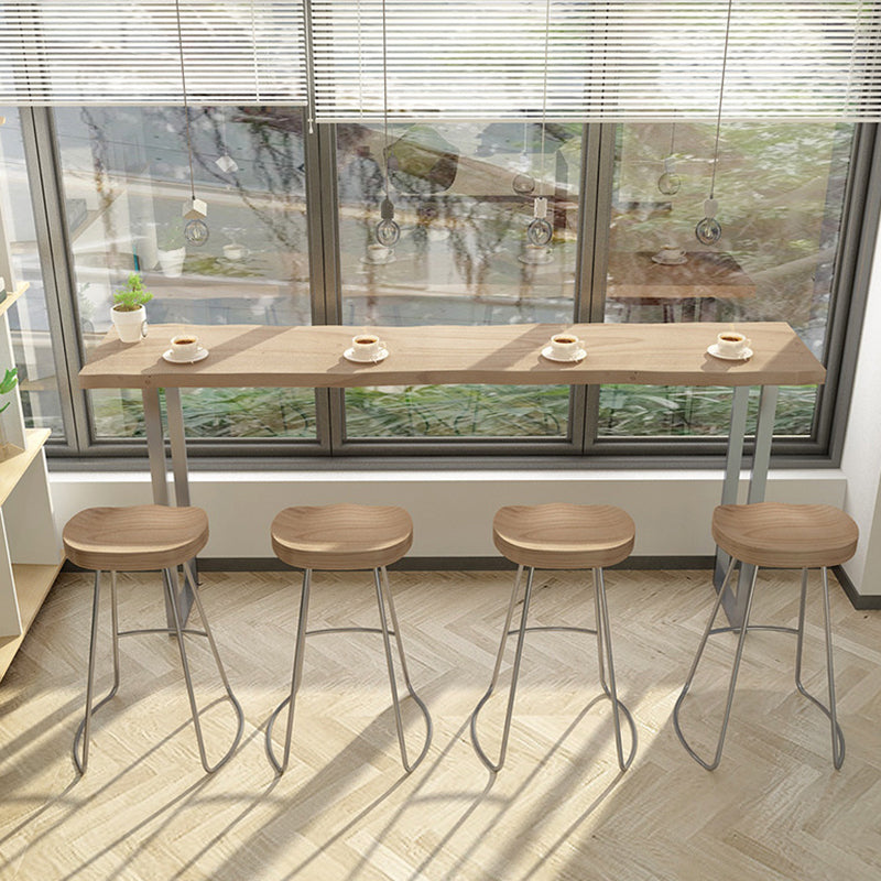 Ensemble de table de pub à bois massif moderne 1/2/2