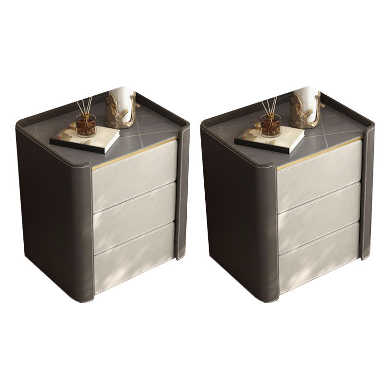 Modernismo di stoccaggio del tavolo 3 cassetti in pietra/comodino da letto in legno per casa