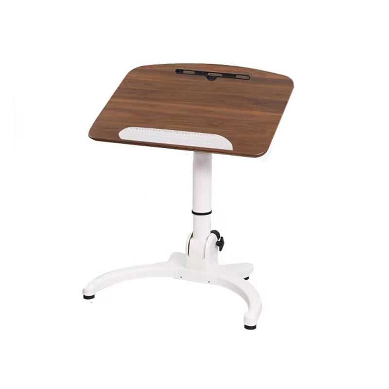 Table d'ordinateur portable pliable de forme rectangulaire Bureau d'écriture en bois en naturel / blanc / marron