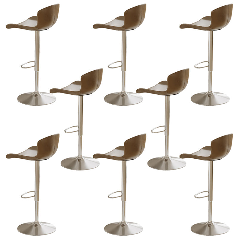 Bucket Barstool Adjustable Height Swivel Barstool with Footrest