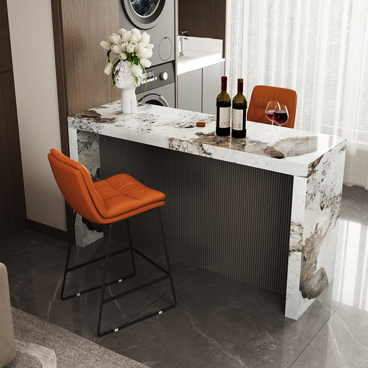 1/2/3 Pieces Pub Table Set Contemporary Rectangular Table and Stool Set Table & Chair(s) 55.1"L x 23.6"W x 39.4"H Gray Black Clearhalo 'Bar Furniture' 'furn' 'furn_home_bar_bar_sets' 'Furniture' 'Home Bars & Bar Sets' 'home_bar_bar_sets' 'Kitchen & Dining Furniture' 7041517