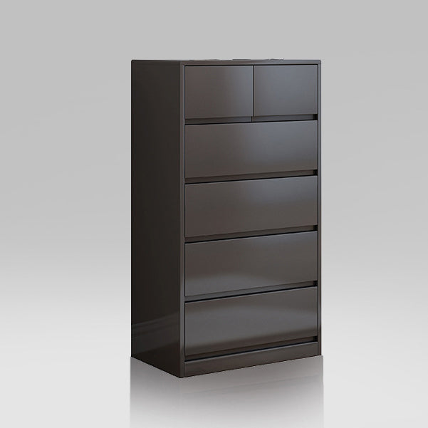 Ultra Modern Lingerie Chest Rubber Wood Storage Chest Dresser for Bedroom 24"L x 14"W x 42"H Black Clearhalo 'Bedroom Furniture' 'Dressers & Chests' 'dressers_chests' 'furn' 'furn_dressers_chests' 'Furniture' 7047136