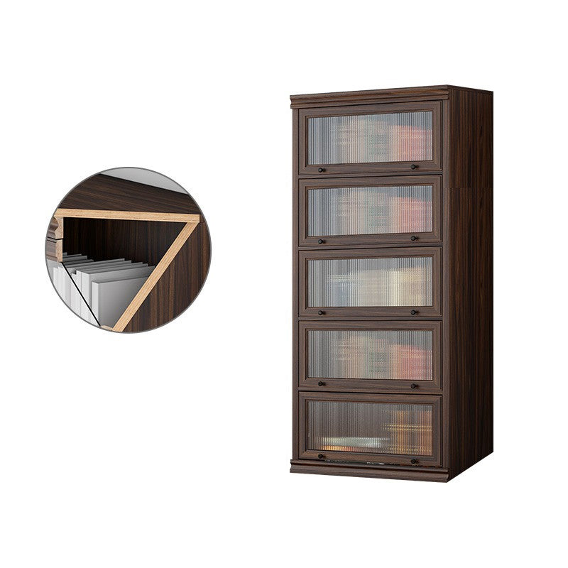 Modern gesloten achterste standaard boekenplank houten boekenkast in bruin