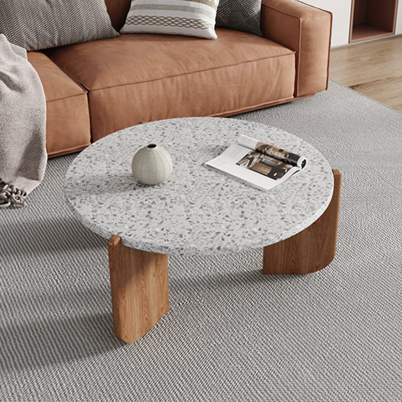 Tavolino contemporaneo rotondo in terrazzo 15,7 "h 1 tavolo da cocktail singolo