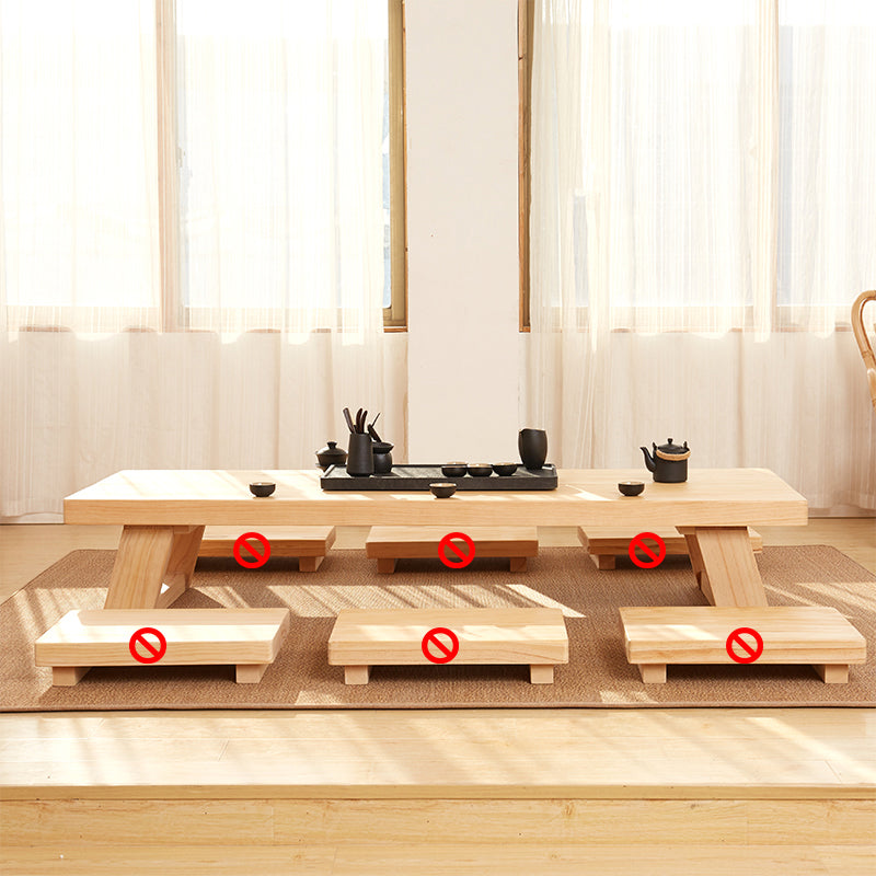 4 -benen salontafel hedendaagse vaste houten koffiecocktailtafel