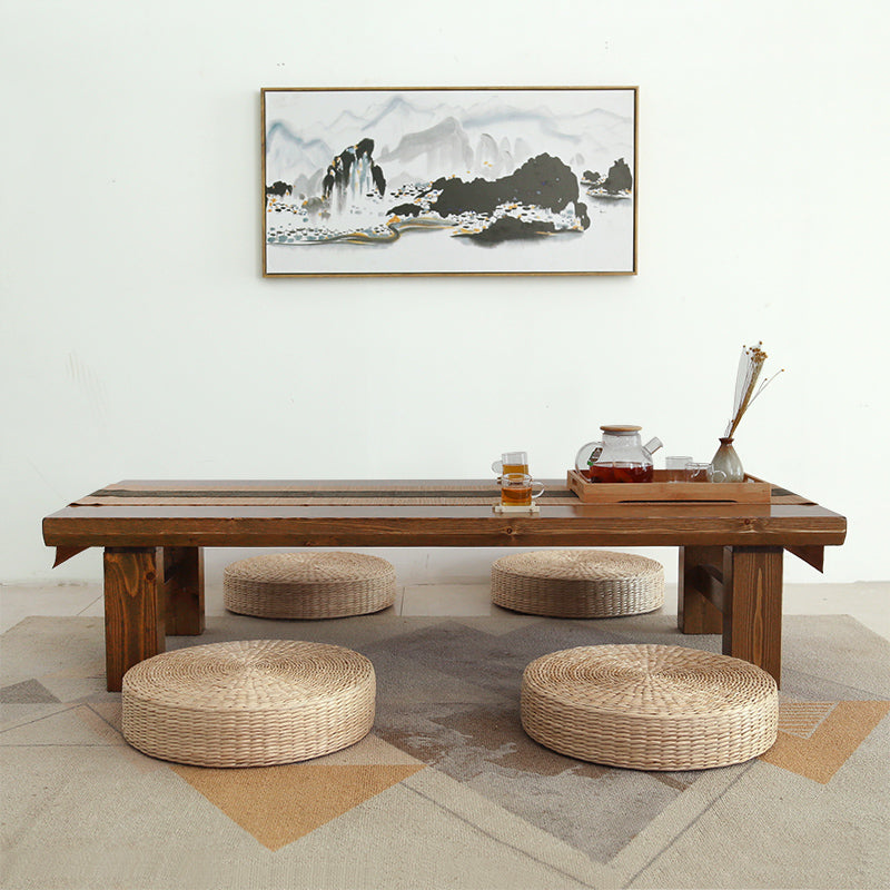 Contemporary Solid Wood Coffee Table 4 Legs Coffee Cocktail Table