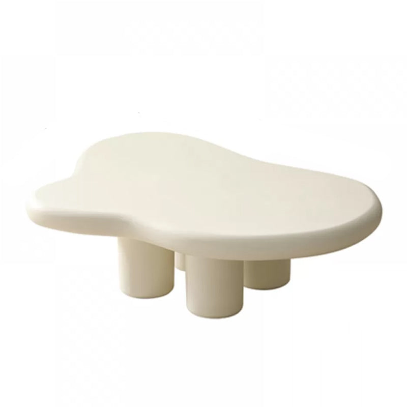 Contemporary Wood Geometric Coffee Table 4 Legs Coffee Cocktail Table