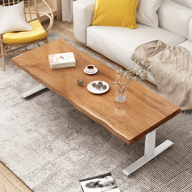 Tavolino da cocktail in slitta o caffè in legno massiccio contemporaneo