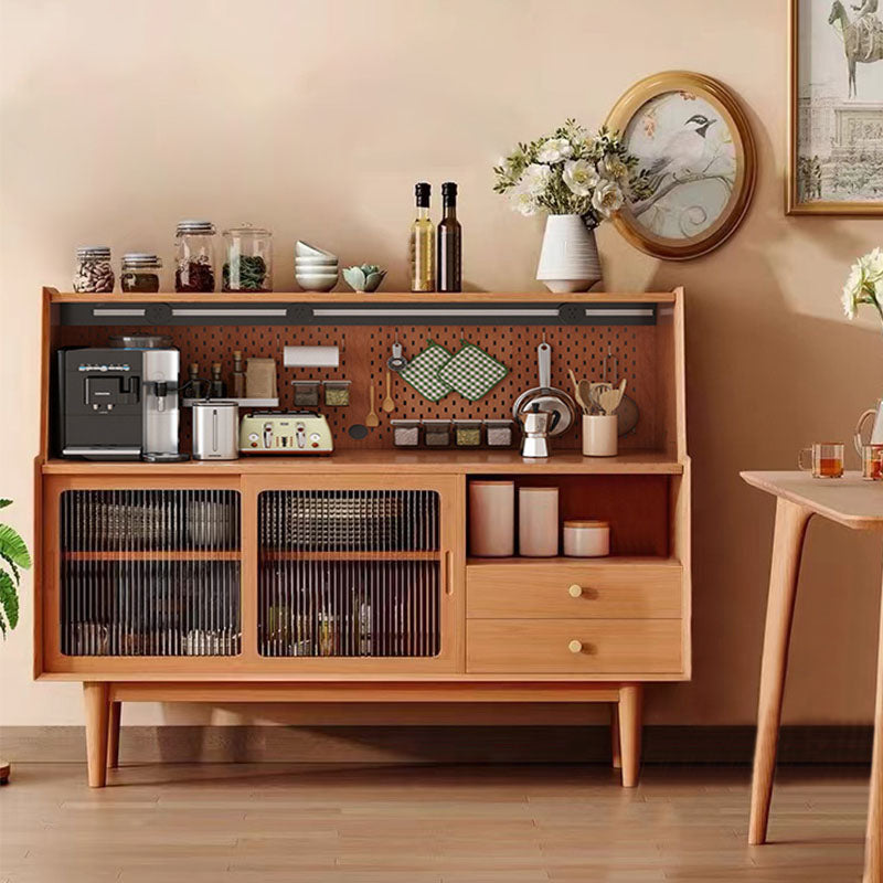 Ultra Modern Pine Pine Pining Hutch Glass Porte Armadio