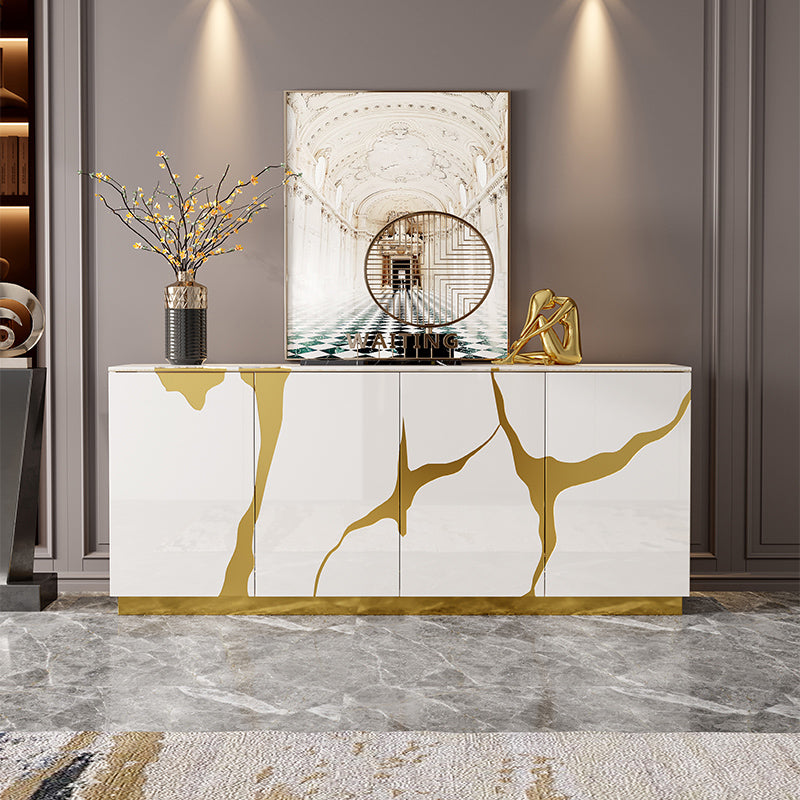 Server da pranzo contemporaneo in legno ingegnerizzato per soggiorno per soggiorno