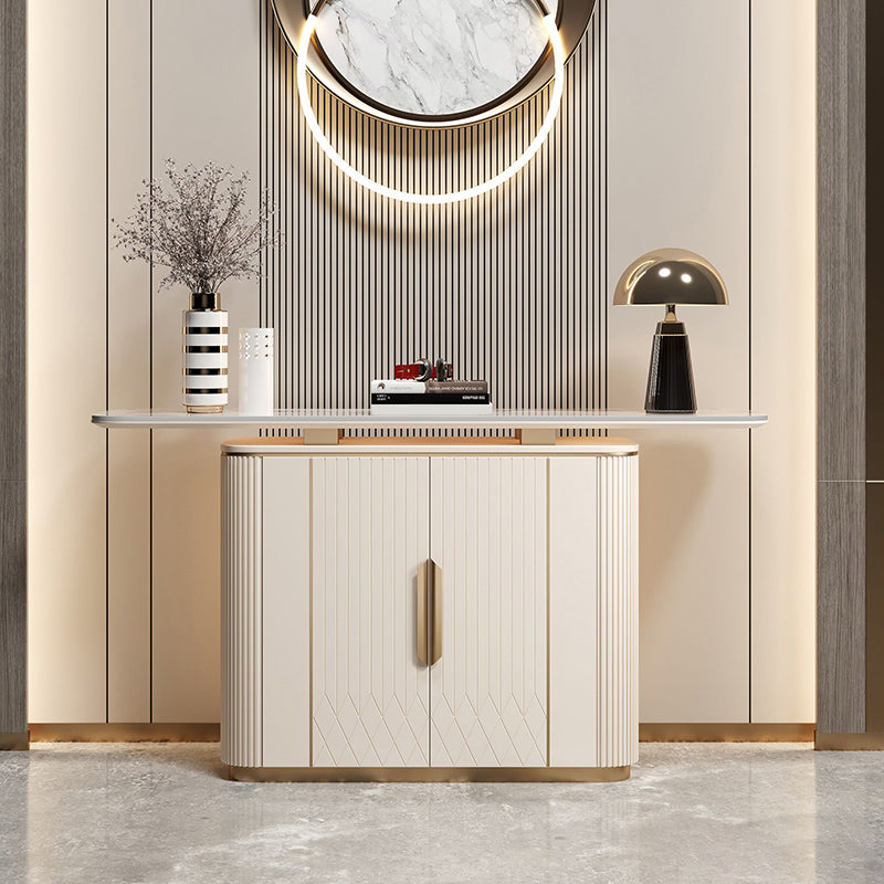 Glam Buffet Server ingegnerizzato in legno e credenza in pietra