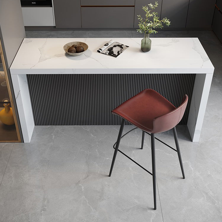 1/2 Pieces Table and Stool Set Rectangular Counter Height Set Table & Chair(s) 55.1"L x 23.6"W x 39.4"H White-Black Clearhalo 'Bar Furniture' 'furn' 'furn_home_bar_bar_sets' 'Furniture' 'Home Bars & Bar Sets' 'home_bar_bar_sets' 'Kitchen & Dining Furniture' 7062166