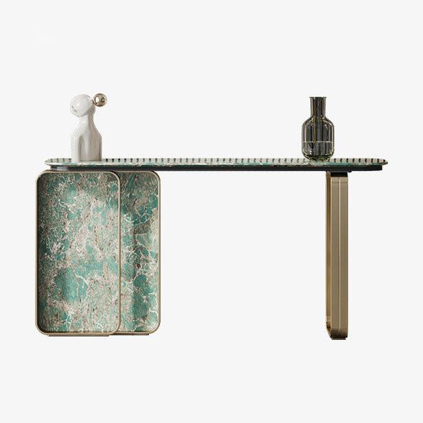 Tavolo da tavolo da rettangolo di accento glam largo 14 pollici tavolo da console per hall