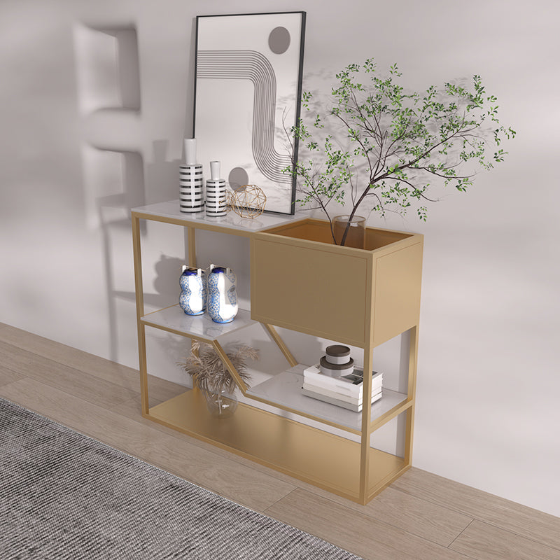 12 inch Wide Modern Accent Table Rectangle Shape Console Table for Hall