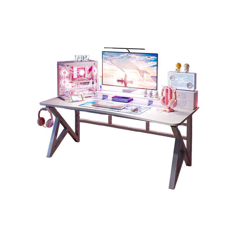 Escritorio de computadora de madera industrial escritorio de oficina antiguo con patas de metal