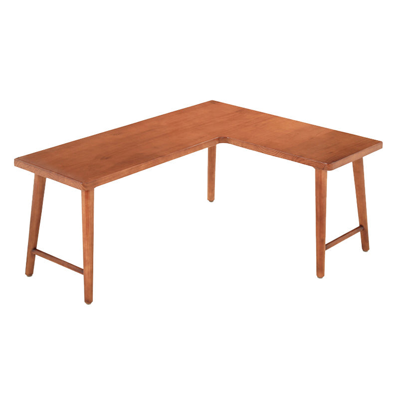 Contemporary Solid Wood Corner Writing Desk 29.53-inch Tall Office Desk