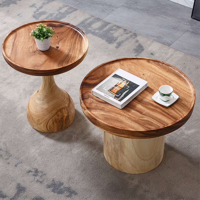 Pedestal Coffee Table Solid Wood Tray Top Coffee Cocktail Table Clearhalo 'Coffee & Accent Tables' 'Coffee Tables' 'coffee_tables' 'furn' 'furn_coffee_tables' 'Furniture' 'Living Room Furniture' 7070158