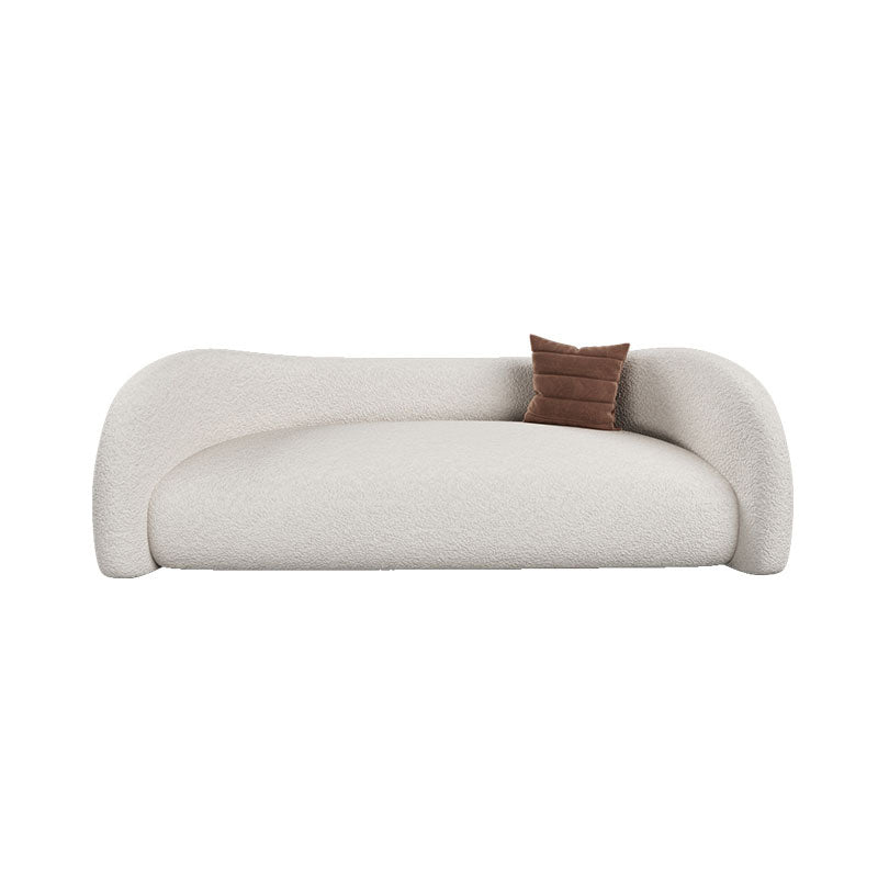 Unique Style Fabric Sofa in Off-White Bonus Room Apartment Seating