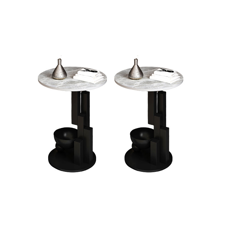 Tavolo da angolo in metallo contemporaneo piedistallo round soggiorno divano tavolo accento laterale