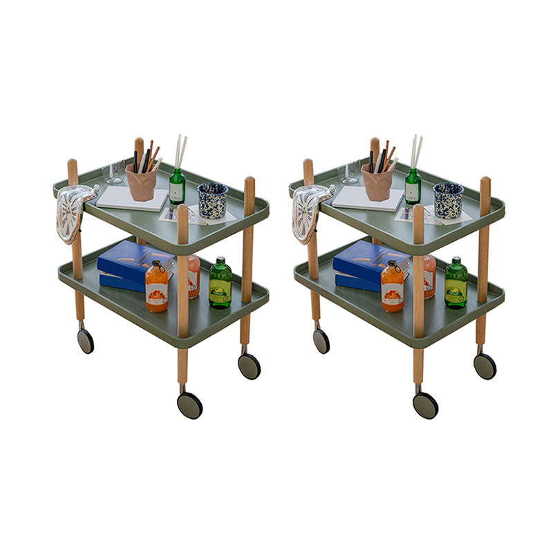 Moderne 4 poten eindtafel 2-laags houten accent bijzettafel voor woonkamer