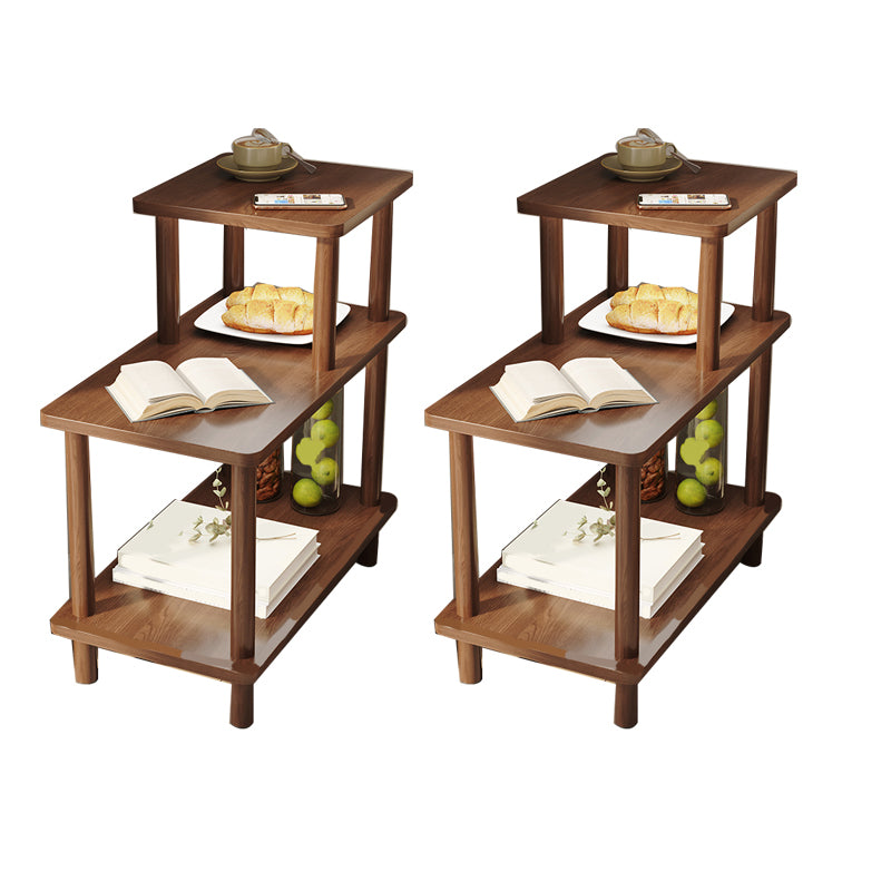 Modern Style Side End Snack Table Wooden with Storage End Table