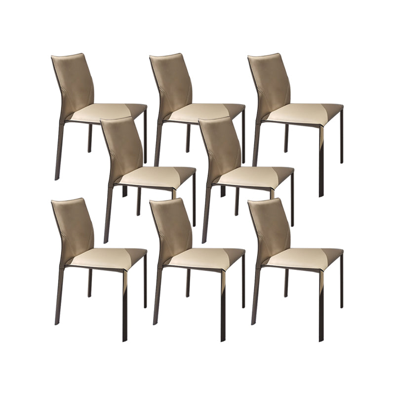 Gestoffeerde eetkamerstoelen faux lederen stoelen met metalen basis