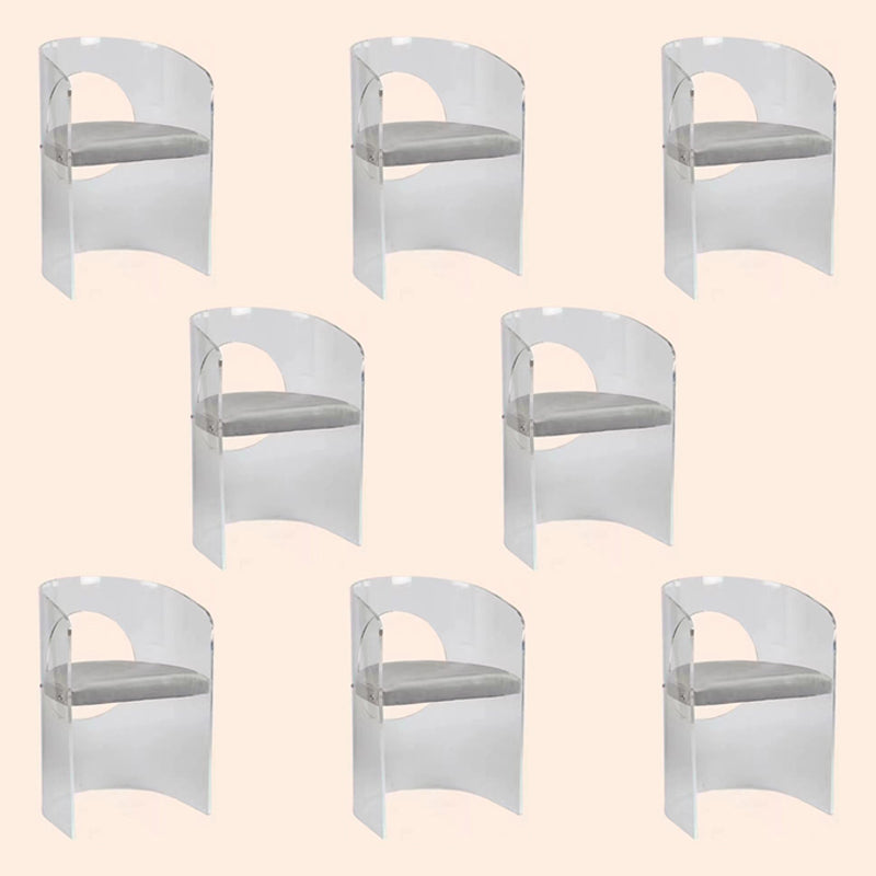 Modern Simple Arm stoel Plastic frame Dineerstoel voor woonkamer