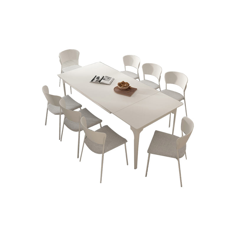 Estilo moderno 1/2/5/7/9 Piezas Mesa de piedra de mesa de comedor en blanco