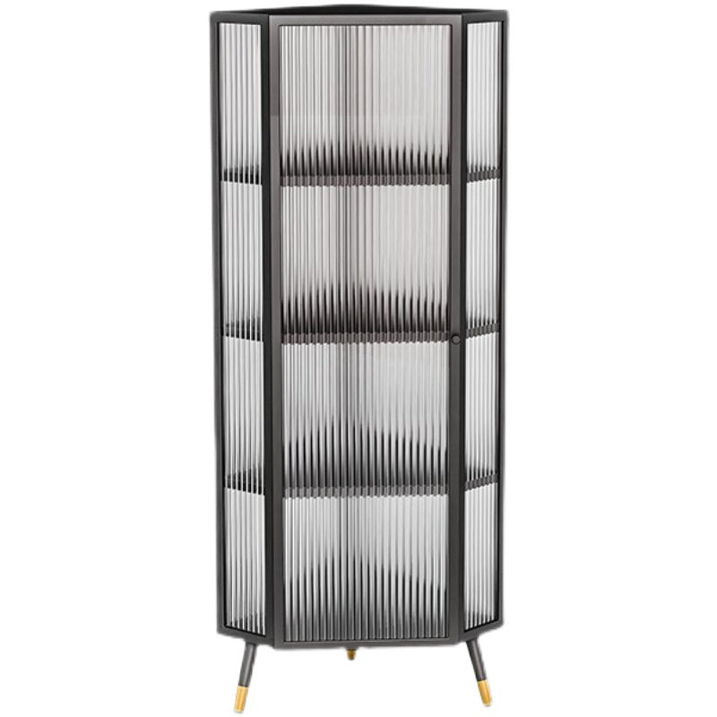 Mobile moderno in metallo Curio Porte in vetro Display per sala da pranzo