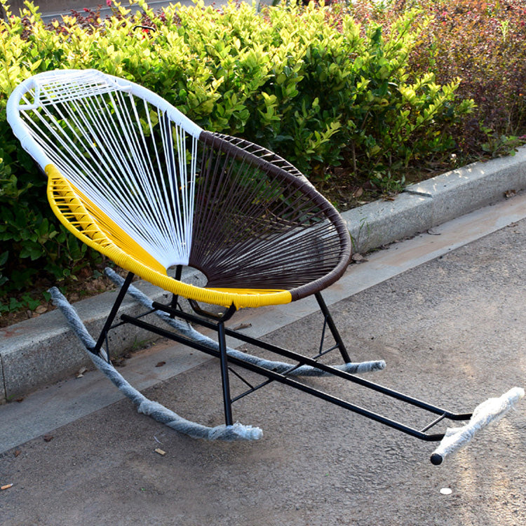 Moderne stijl schommelstoel Rattan Outdoor Rocking stoel voor vrije tijd