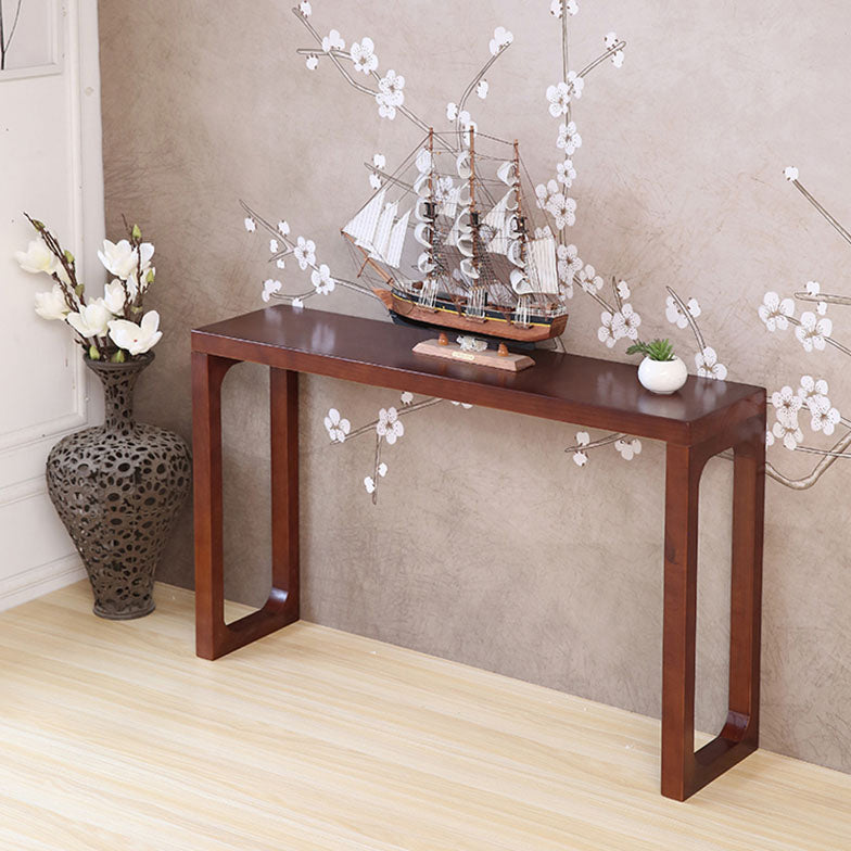 12 inch Wide Accent Table Mid-Century Modern Rectangle Console Table for Hall