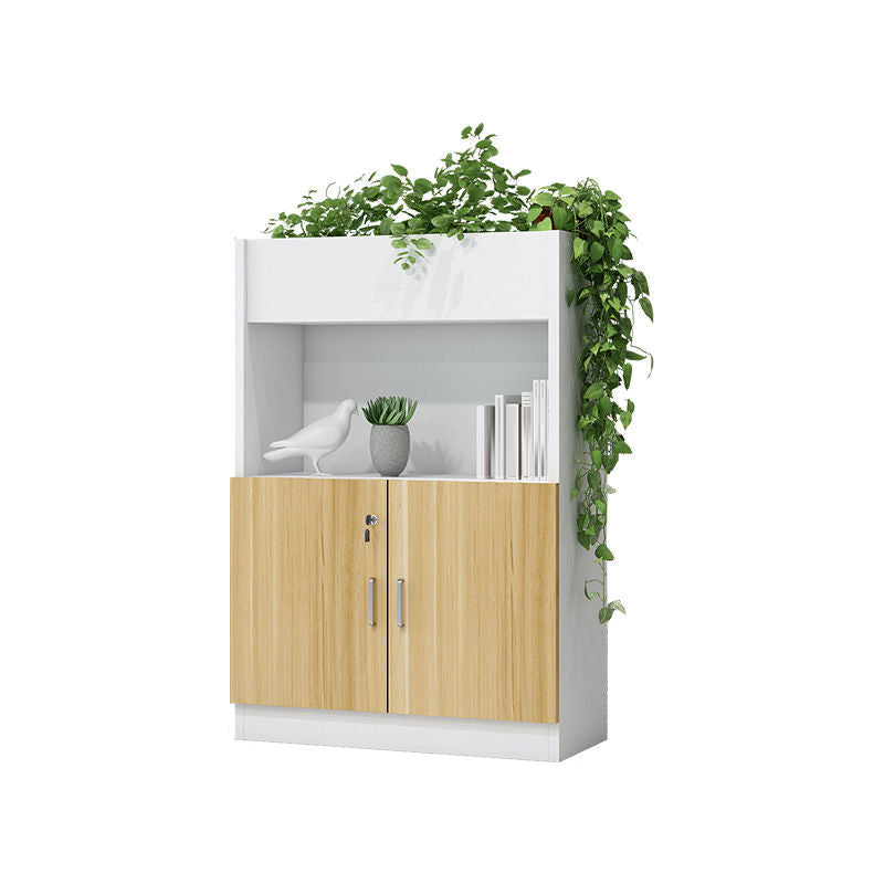 Archivo de madera de archivos verticales modernos de mediados de siglo para la oficina en casa