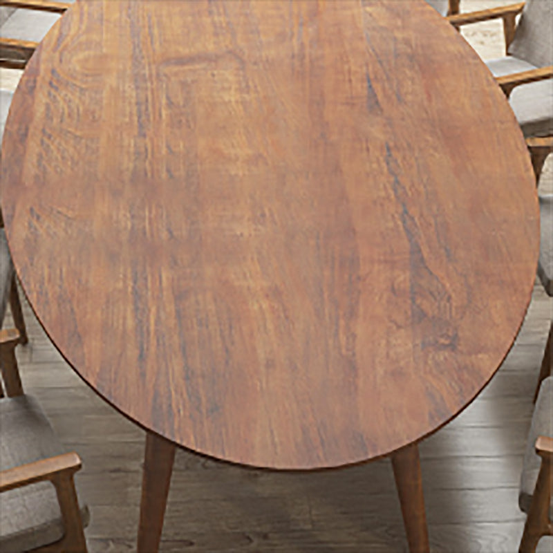 Escritorio de oficina de madera de estilo moderno escritorio de escritura de forma ovalada con 4 piernas para oficina